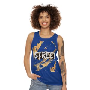 STREET Gold Graffiti XIII | Unisex Tank Top | Dark Blue