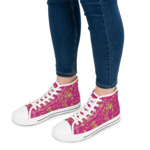 Boho Hightop Sneakers XVIII | Butterfly Heart | Pink