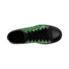 Bohemian Butterfly Lowtops XII in dark green canvas with black sole, detailed with the golden Butterfly Heart motif—designed for earthy, expressive personal style.