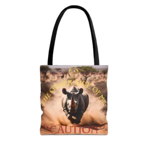 Bold Caution Tote Bag | 3 Sizes | 5 Handle Colors