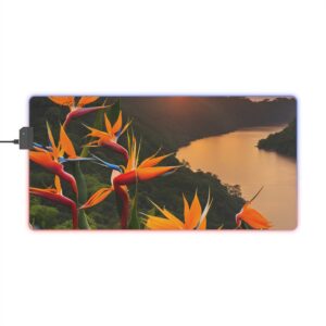 Tropical Bloom | LED Gaming Mouse Pad | 4 Sizes