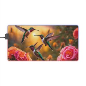 Hummingbird Paradise | LED Gaming Mouse Pad | 4 Sizes