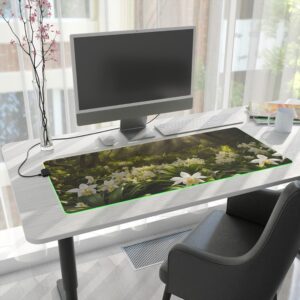 Orchid Grove | LED Gaming Mouse Pad | 4 Sizes