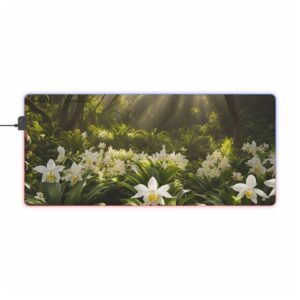 Orchid Grove | LED Gaming Mouse Pad | 4 Sizes