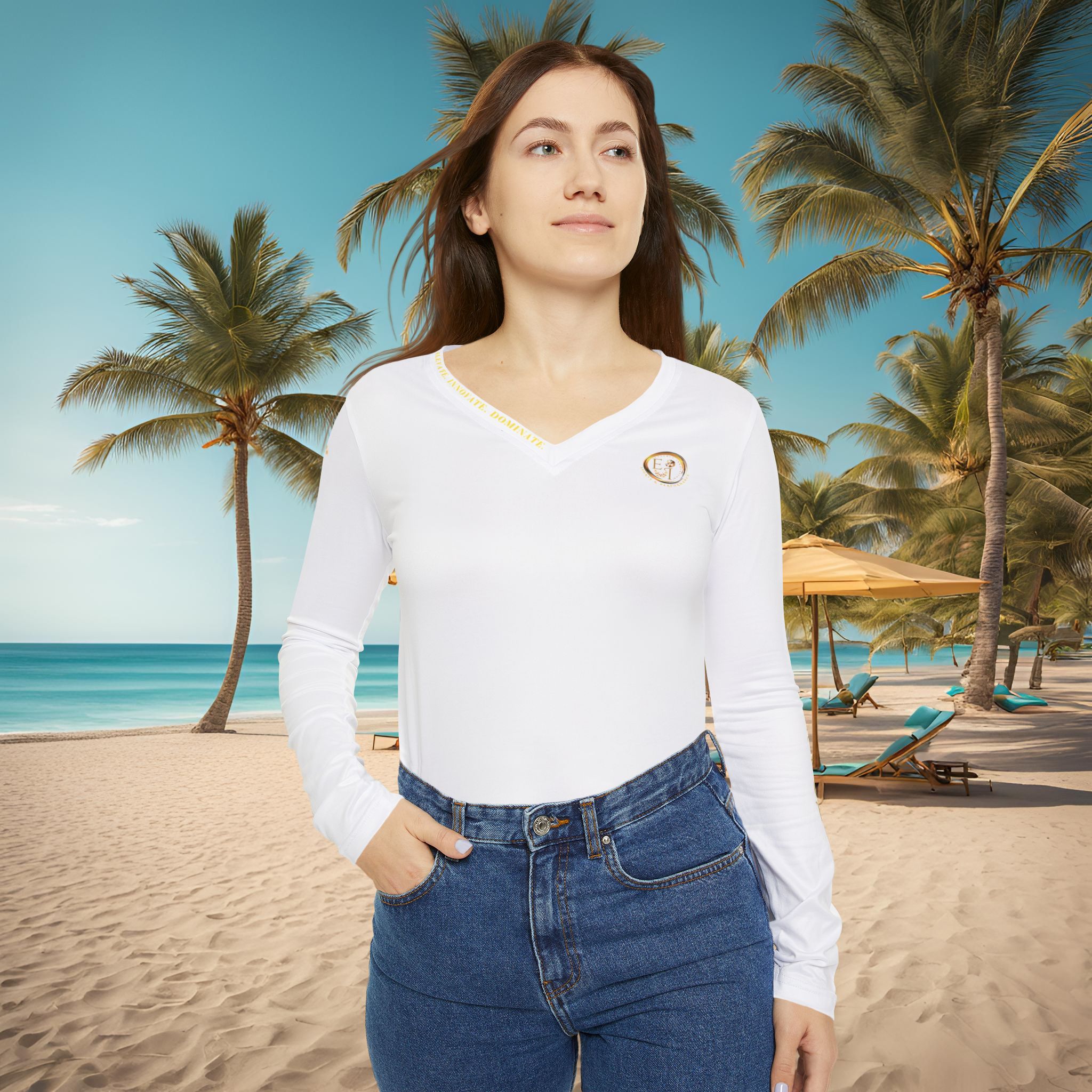 5526739554382587562_2048_customjpeg - Essence Innovation Performance V-Neck White VI | Seek More Collection | Essence Innovation®