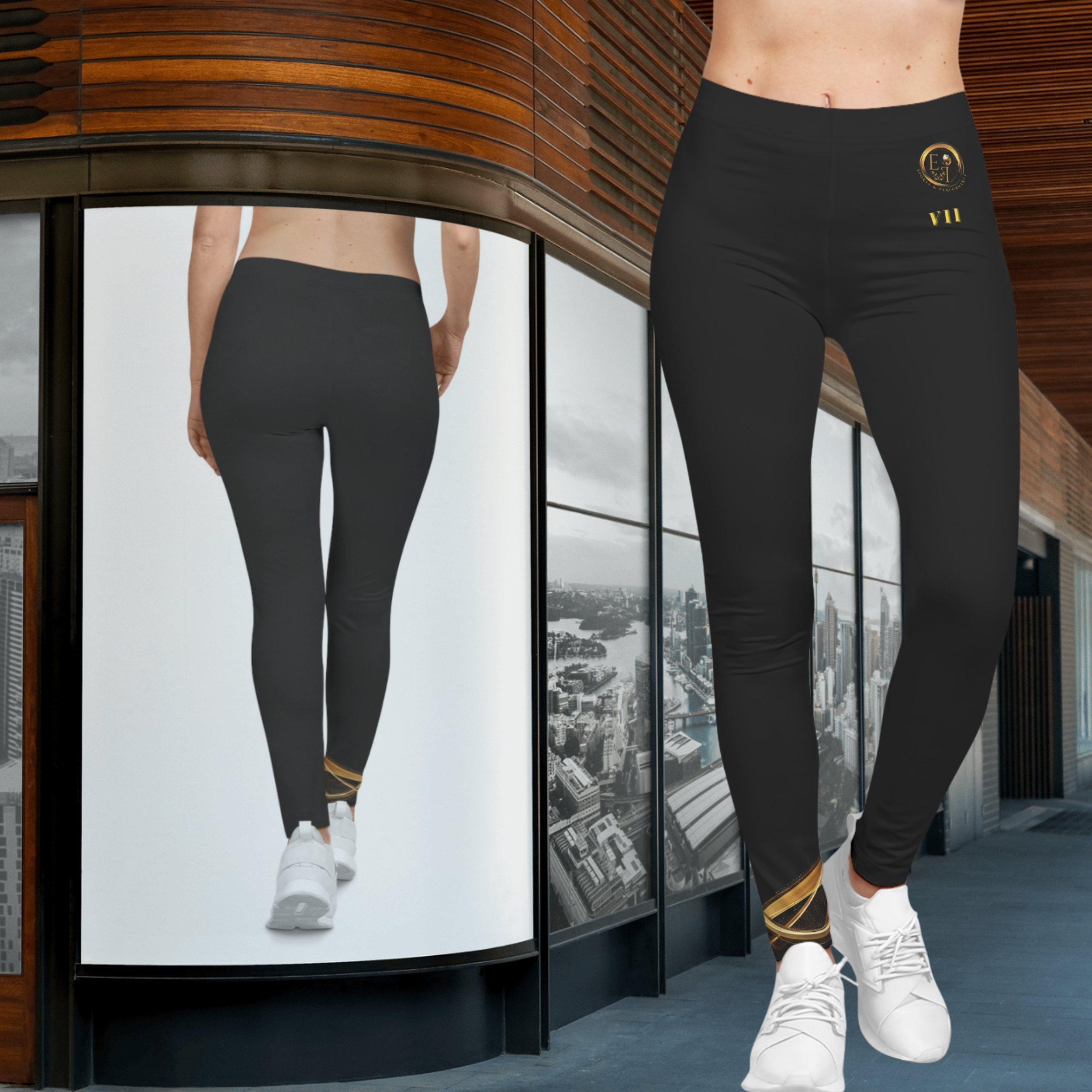 Z21-100 - Essence Innovation Women's Premium Leggings Black VII | Seek More Collection | Essence Innovation®