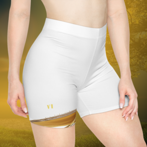 Women's Biker Shorts White VI | Seek More Collection | Essence Innovation®