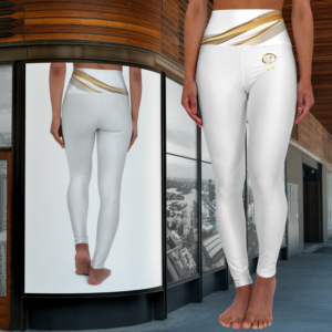 Z21-88 - Essence Innovation White high rise leggings detail view