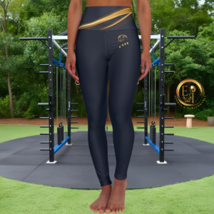 Navy high rise leggings lifestyle view
