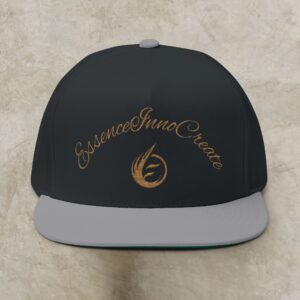 11888832454531710500_2048_customjpeg - Essence Innovation EssenceInnoCreate Core Snapback Hat | Gold Logo Flat Bill Cap | Essence Innovation®