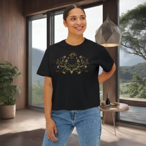 12497354511163599886_2048_customjpeg - Essence Innovation Botanical Crest Crop Tee | Botanical Collection | Essence Innovation®