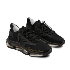 Men's Motion Runners Black Mesh Sneakers | EssenceInnoCreate®