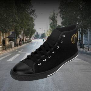 20260709184707-1f17bc69-5c7a-6f54-9df5-9e7e0f0d5818png - Essence Innovation Men's Emblem High-Top Black Sneakers VII | Jet Black Crest Edition | EssenceInnoCreate®