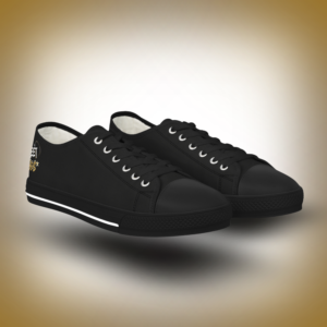 EIC-LTS-BS-VII-7 - Essence Innovation Men's Black Street Vibes Canvas Low Tops | Noir Edition | Essence Innovation®