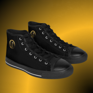 Men's Emblem High-Top Black Sneakers VII | Jet Black Crest Edition