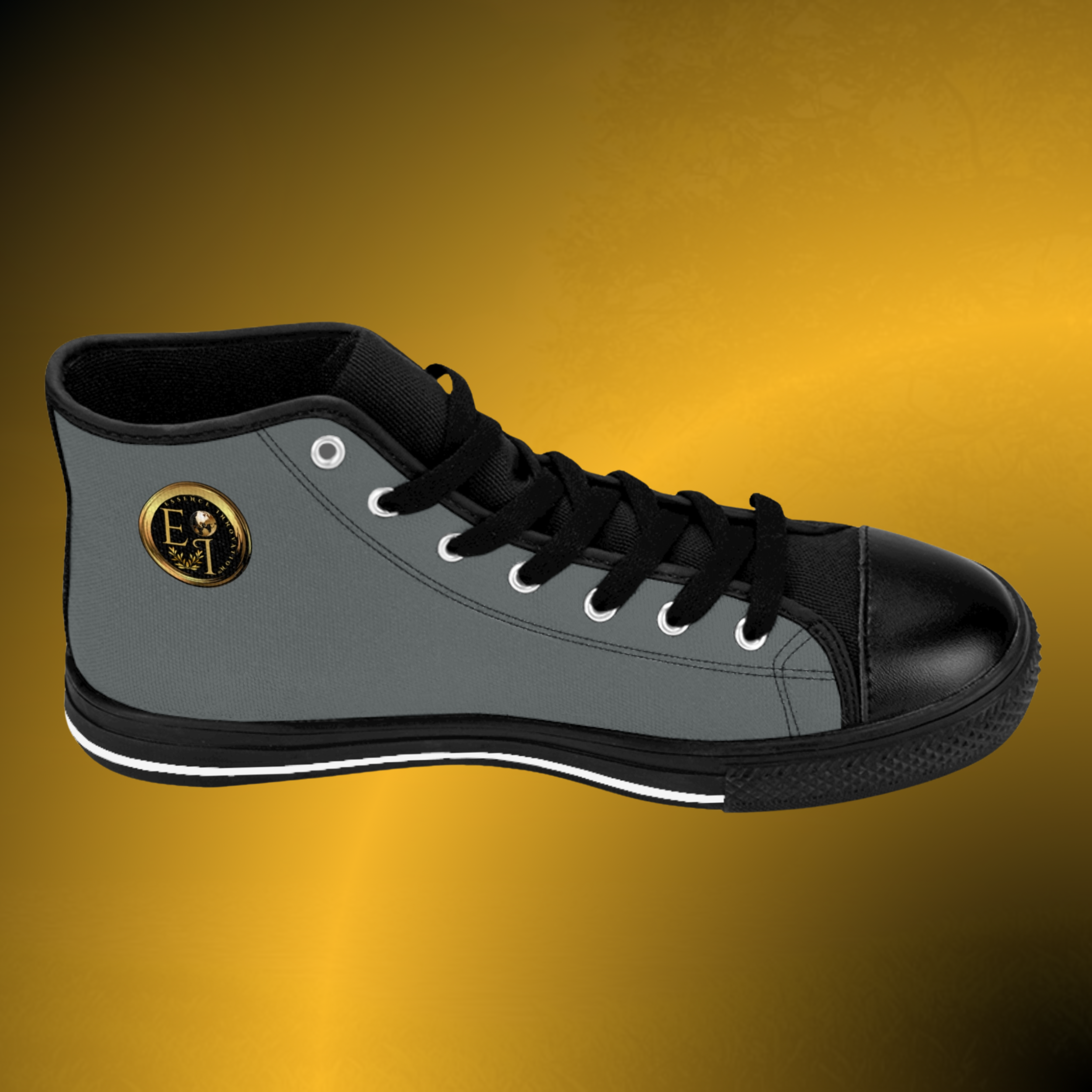 SH0058 - Essence Innovation Men's Emblem High-Top Sneakers VIII | Graphite Crest