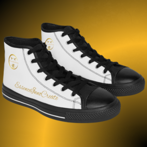 Women's Emblem High-Top White Sneakers VI | Pure White Signature Edition