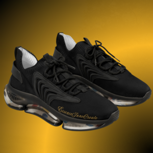 SH0206 - Essence Innovation Men's Motion Runners Black Mesh | EssenceInnoCreate