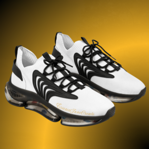 SH0220 - Essence Innovation Men's Motion Runners White Mesh Sneakers