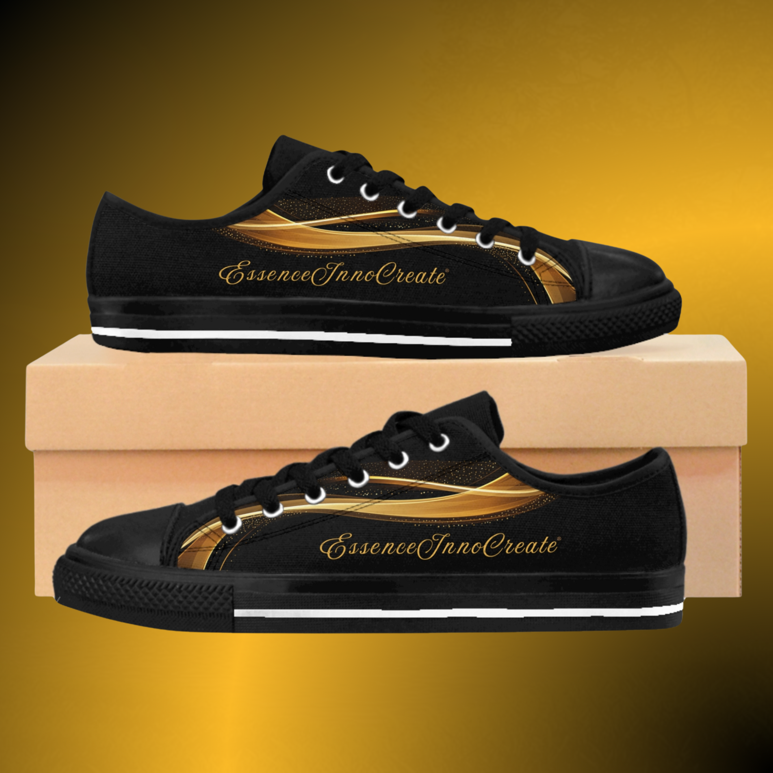 SH0235 - Essence Innovation Women's Flow Lowtop Black VII | Jet Black Edition