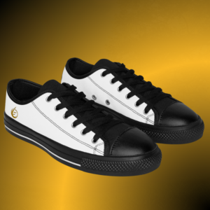 SH0496 - Essence Innovation Men's Essence Core White Low-Tops Blanc Noir | Canvas Sneakers
