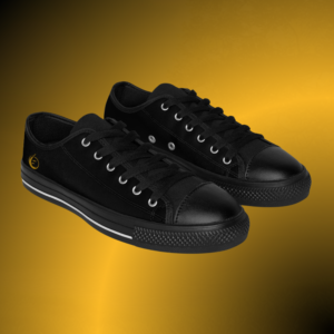 SH0509 - Essence Innovation Women's Essence Core Black Low-Tops Sneakers | Noir Canvas Sneakers