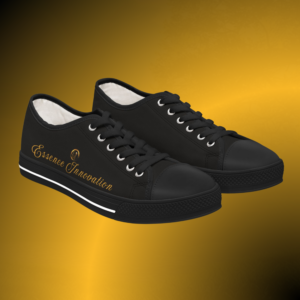SH0583 - Essence Innovation Women's Classic Lowtops Black VII | Signature Canvas Edition
