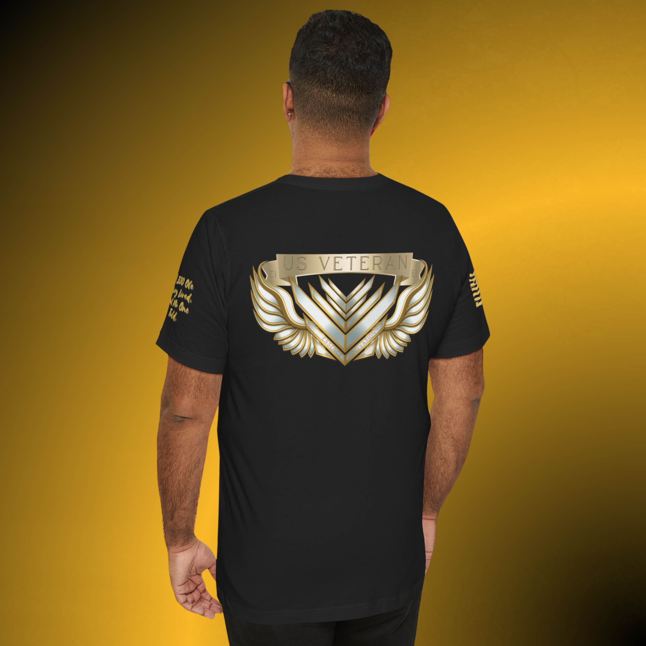 T0083 - Essence Innovation Quiet Resolve Veteran Tee Essence Innovation Back