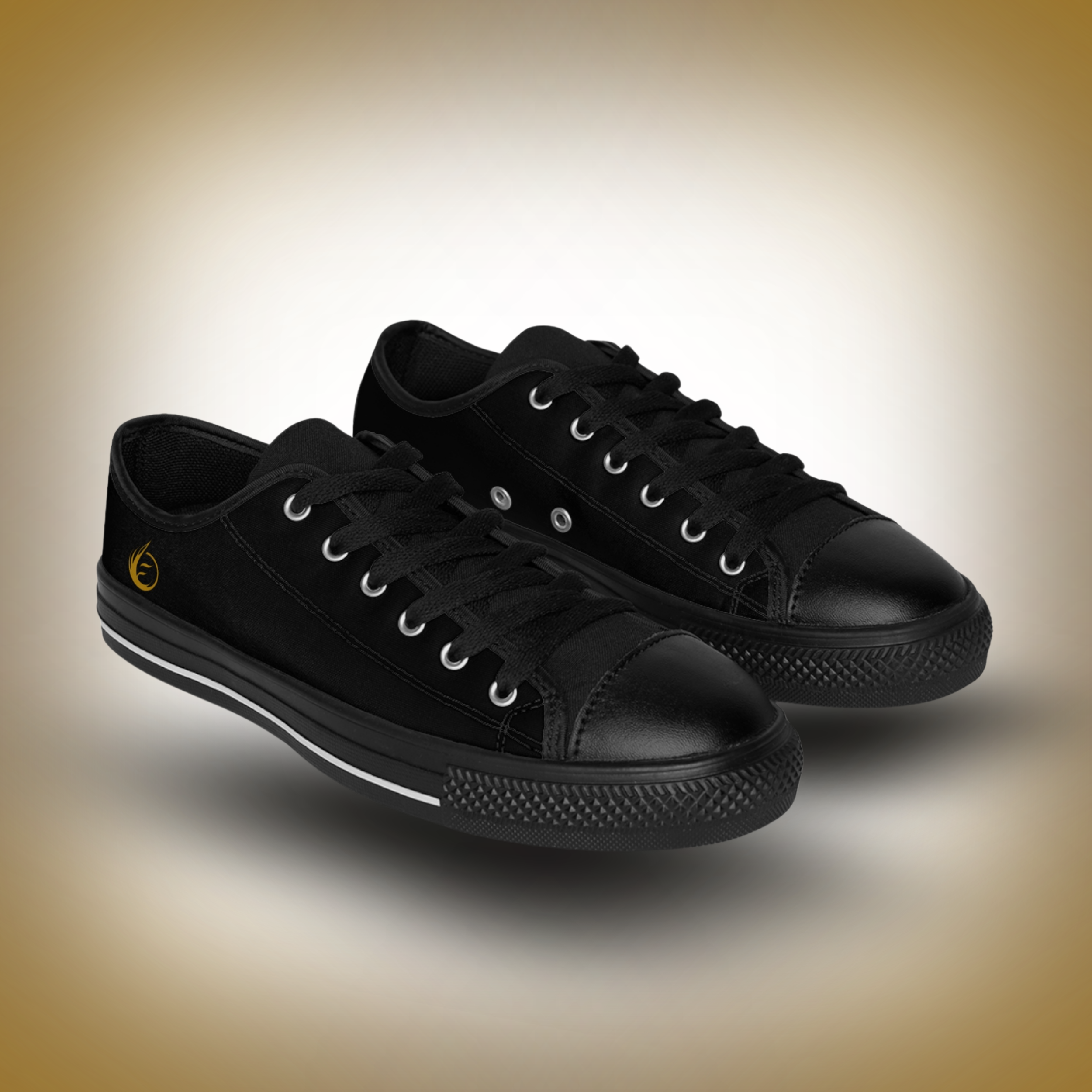 Men's Essence Core Black Low-Tops Noir | Canvas Sneakers | EssenceInnoCreate®