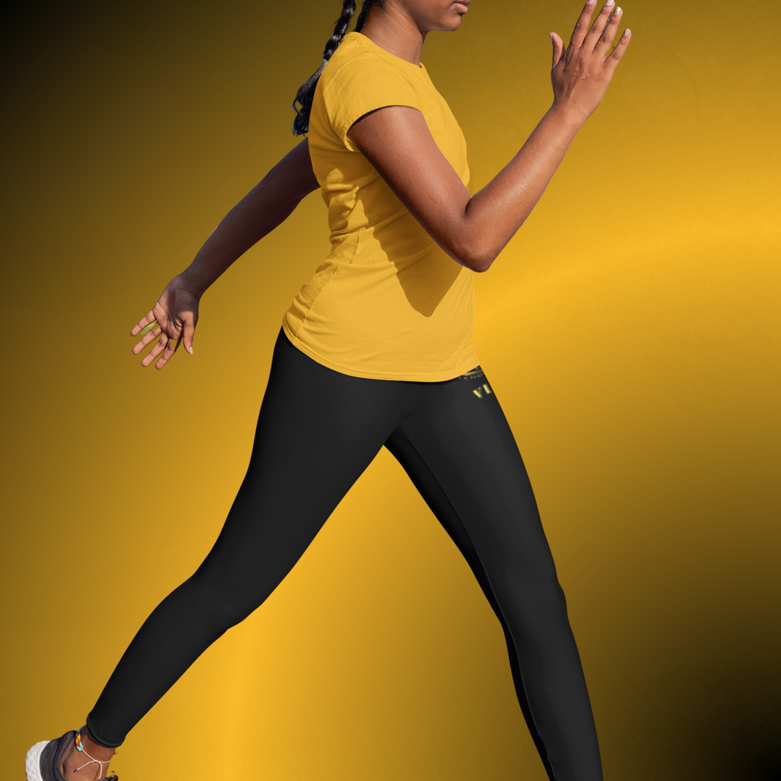 L0054 - Essence Innovation Black High Rise Leggings | Seek More Collection | Essence Innovation®