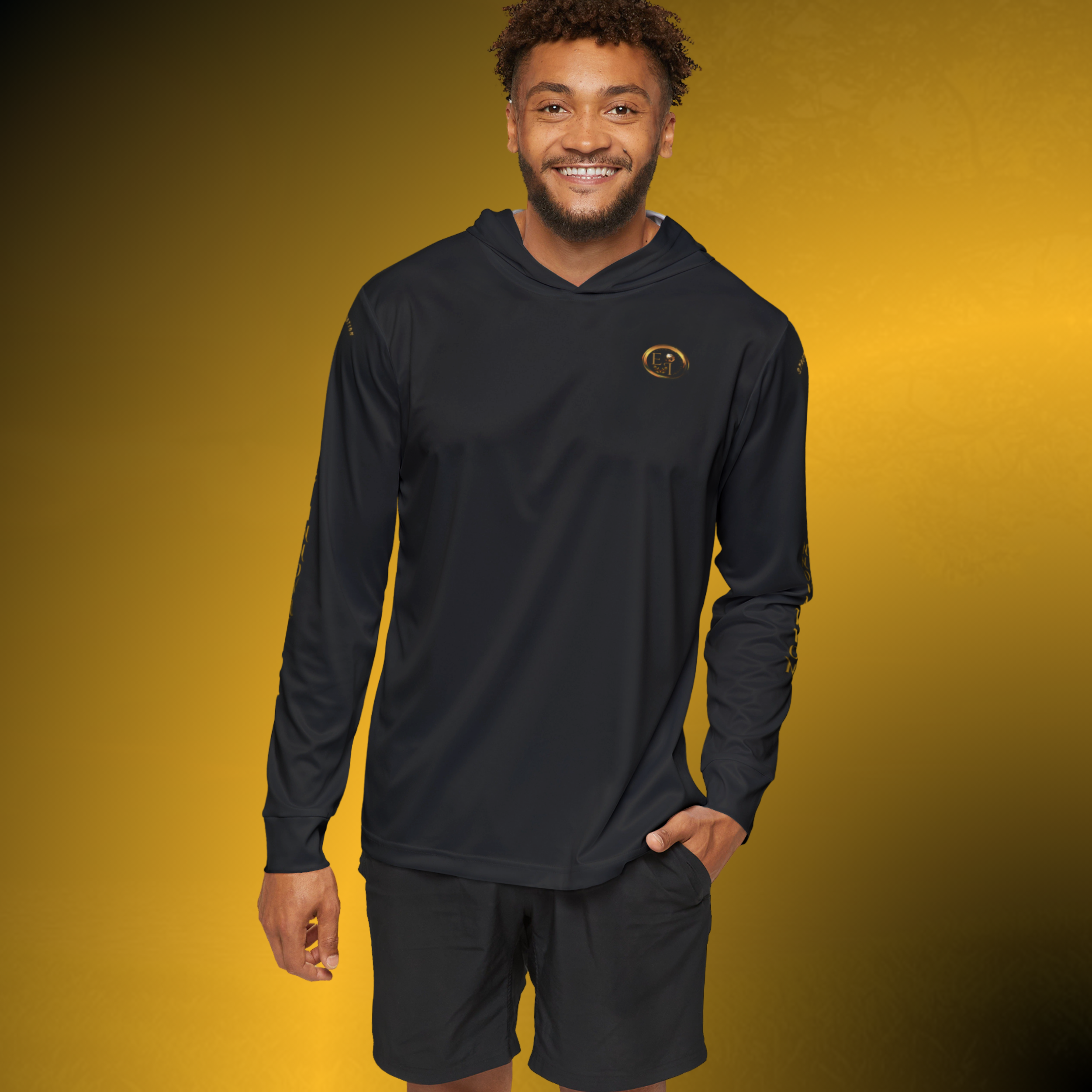 L0398 - Essence Innovation Performance Hoodie Black VII | Seek More Collection | Essence Innovation®