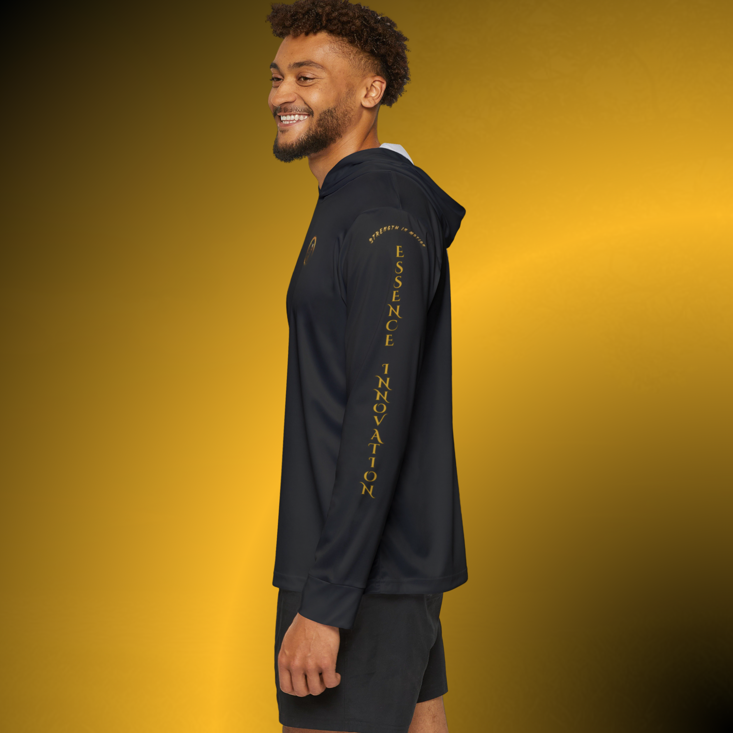L0400 - Essence Innovation Performance Hoodie Black VII | Seek More Collection | Essence Innovation®