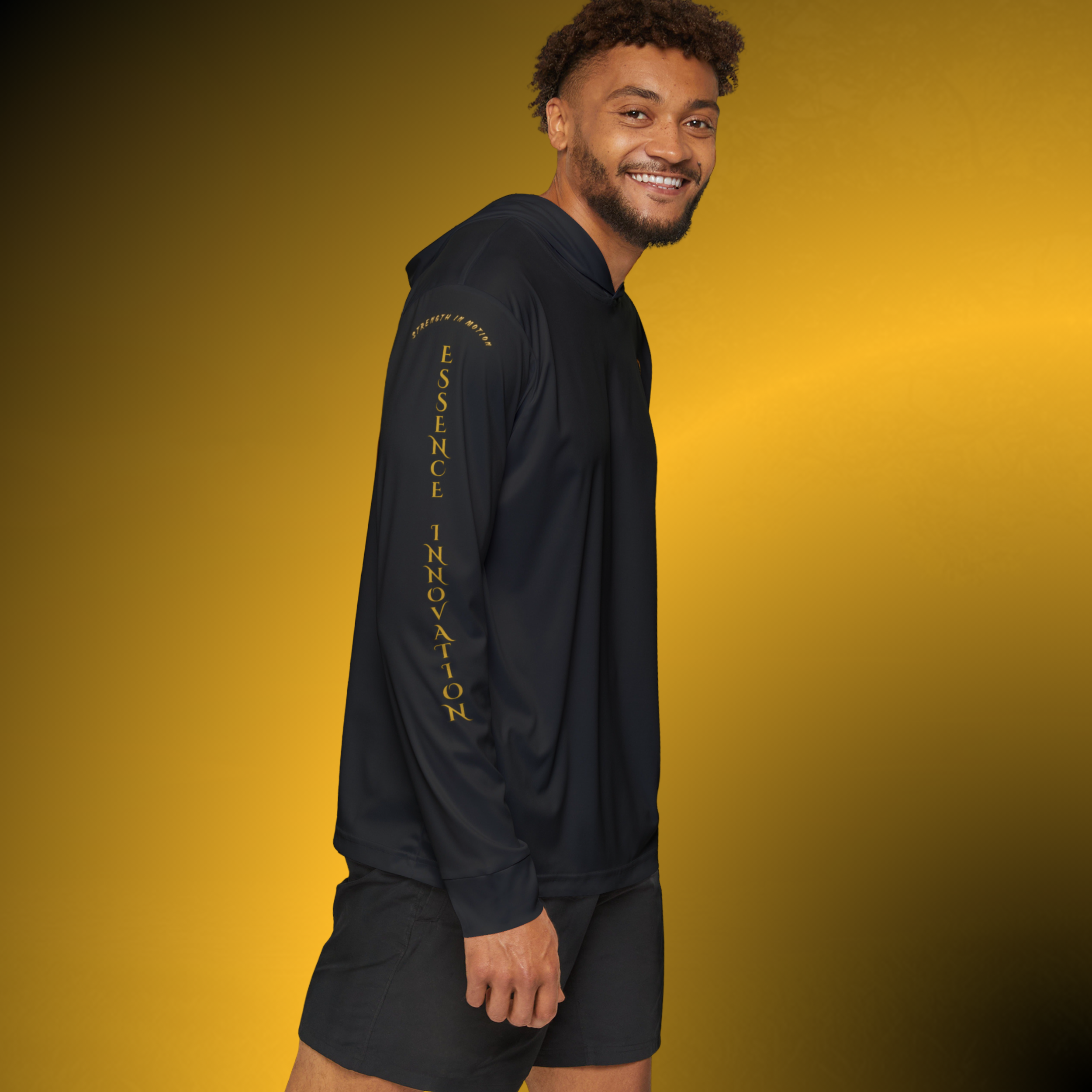 L0401 - Essence Innovation Performance Hoodie Black VII | Seek More Collection | Essence Innovation®