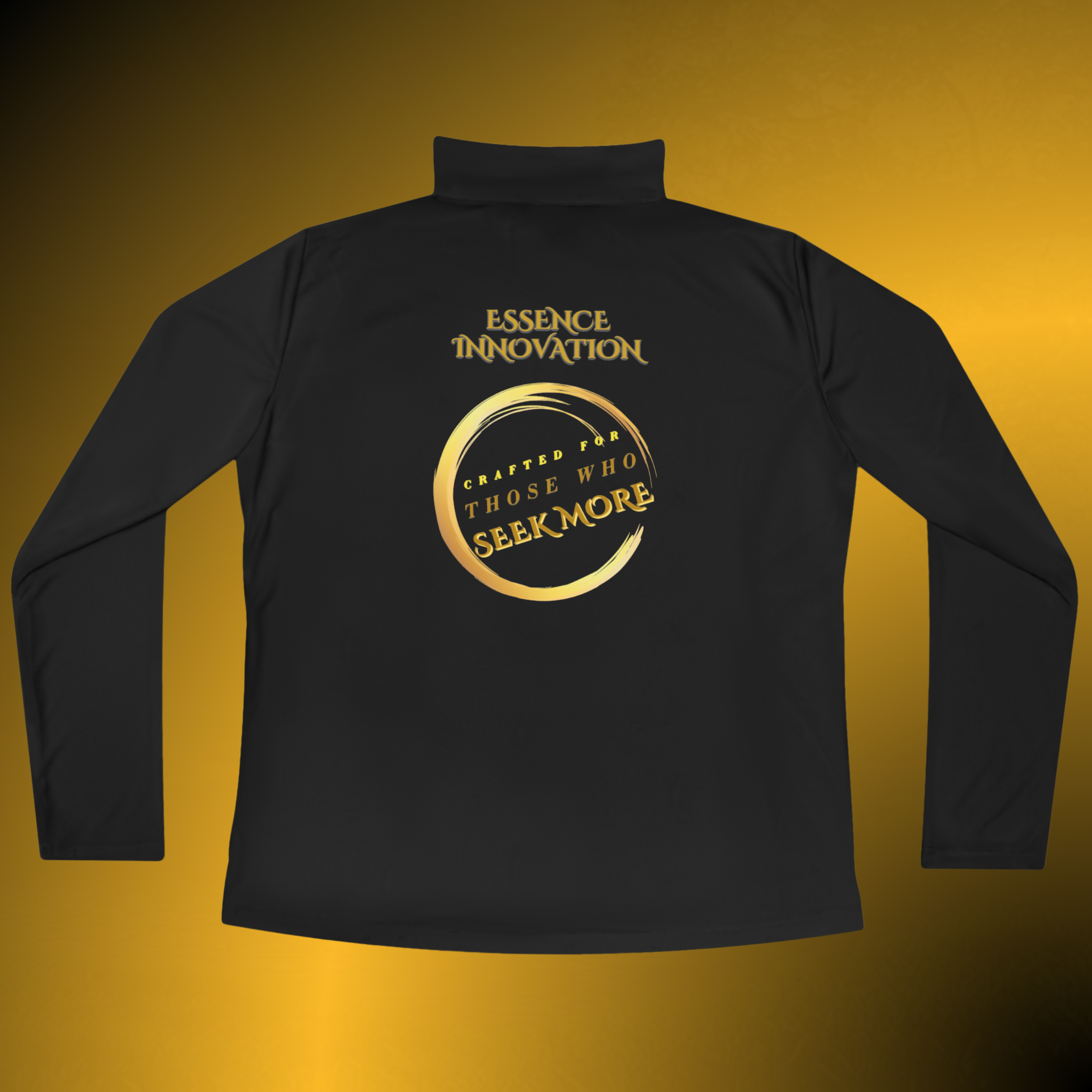 L0417 - Essence Innovation Women's Performance Quarter-Zip Pullover Black | Seek More Collection | Essence Innovation®