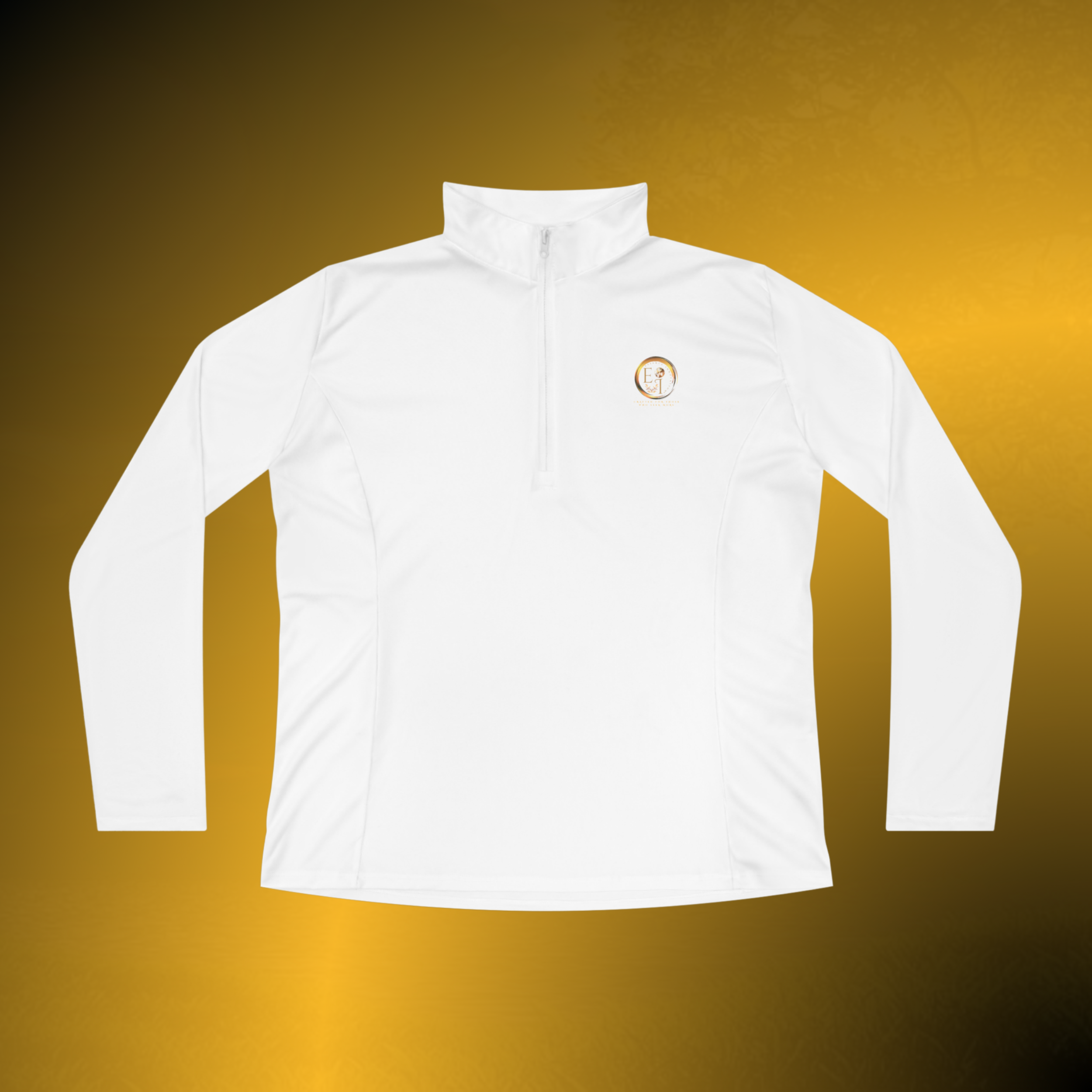 L0419 - Essence Innovation Women's Performance Quarter-Zip Pullover White | Seek More Collection | Essence Innovation®