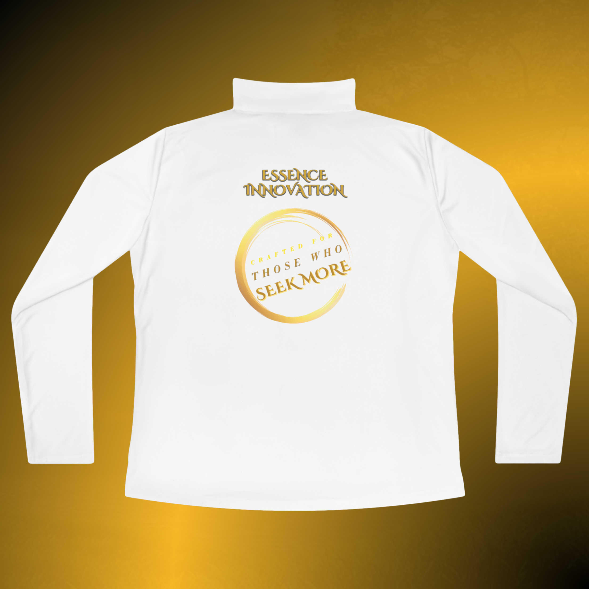 L0420 - Essence Innovation Women's Performance Quarter-Zip Pullover White | Seek More Collection | Essence Innovation®