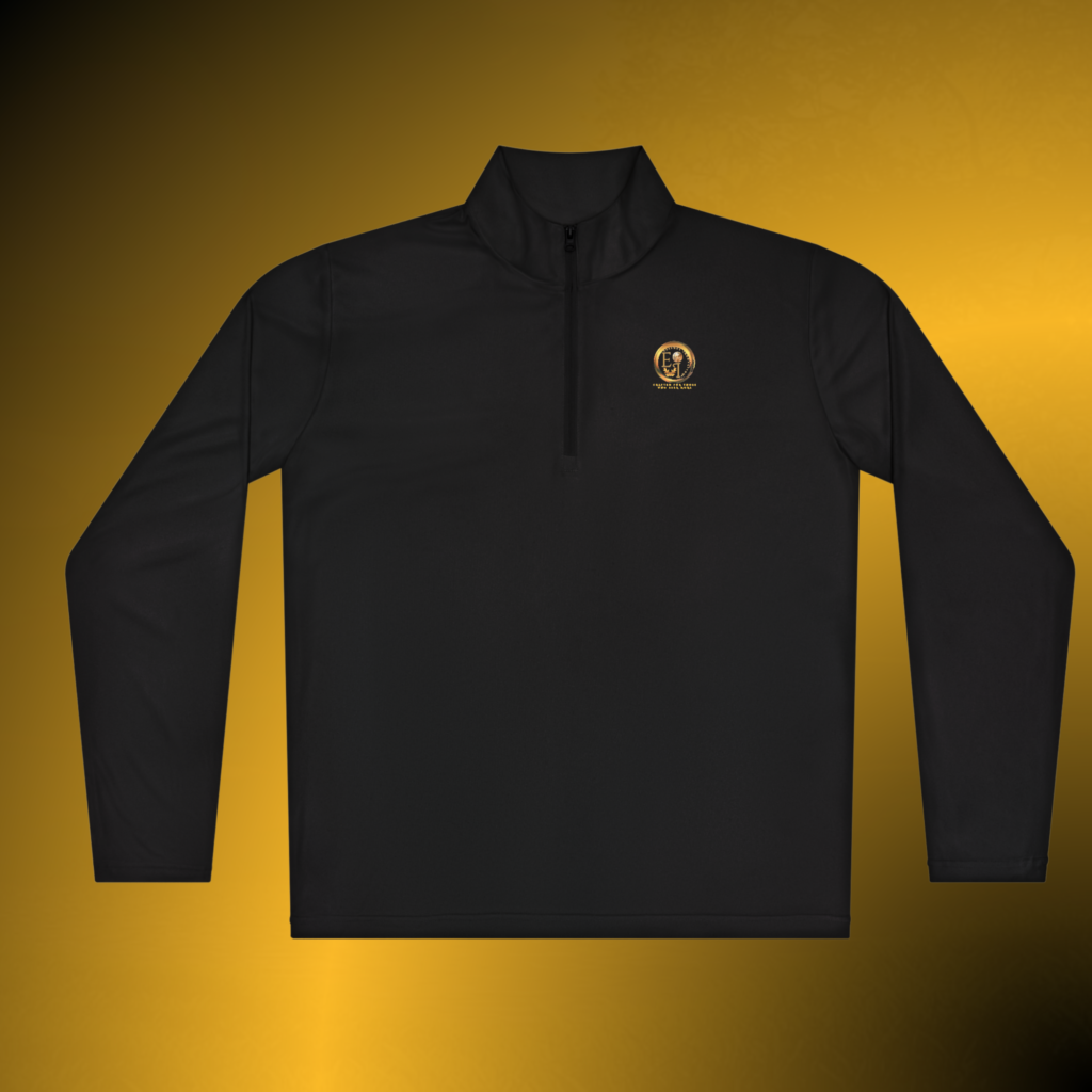 Black Performance Quarter-Zip Pullover | Seek More Collection | Essence Innovation®