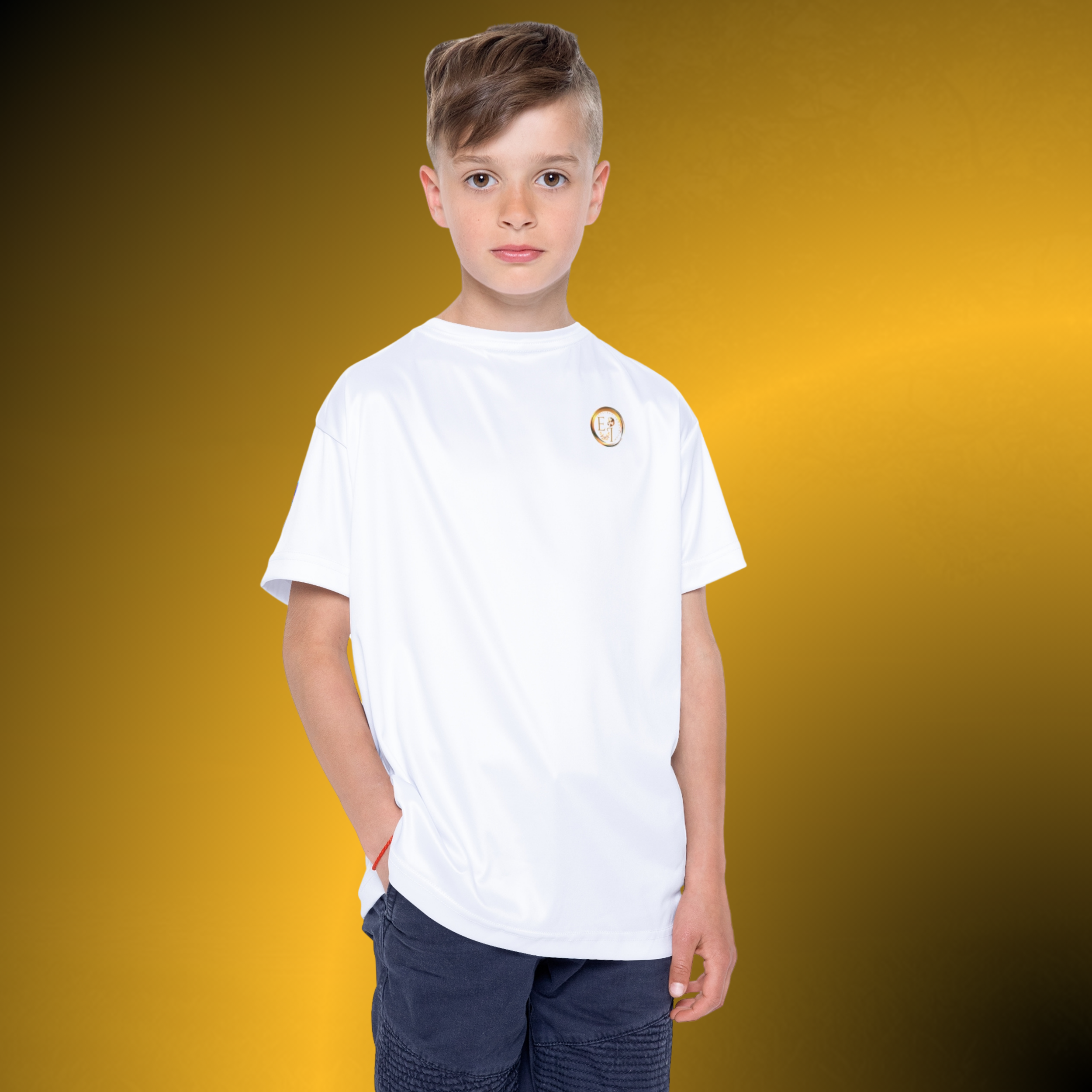 L0461 - Essence Innovation Elite Boys Jersey White VI | Youth Performance Athletic Shirt | Essence Innovation®
