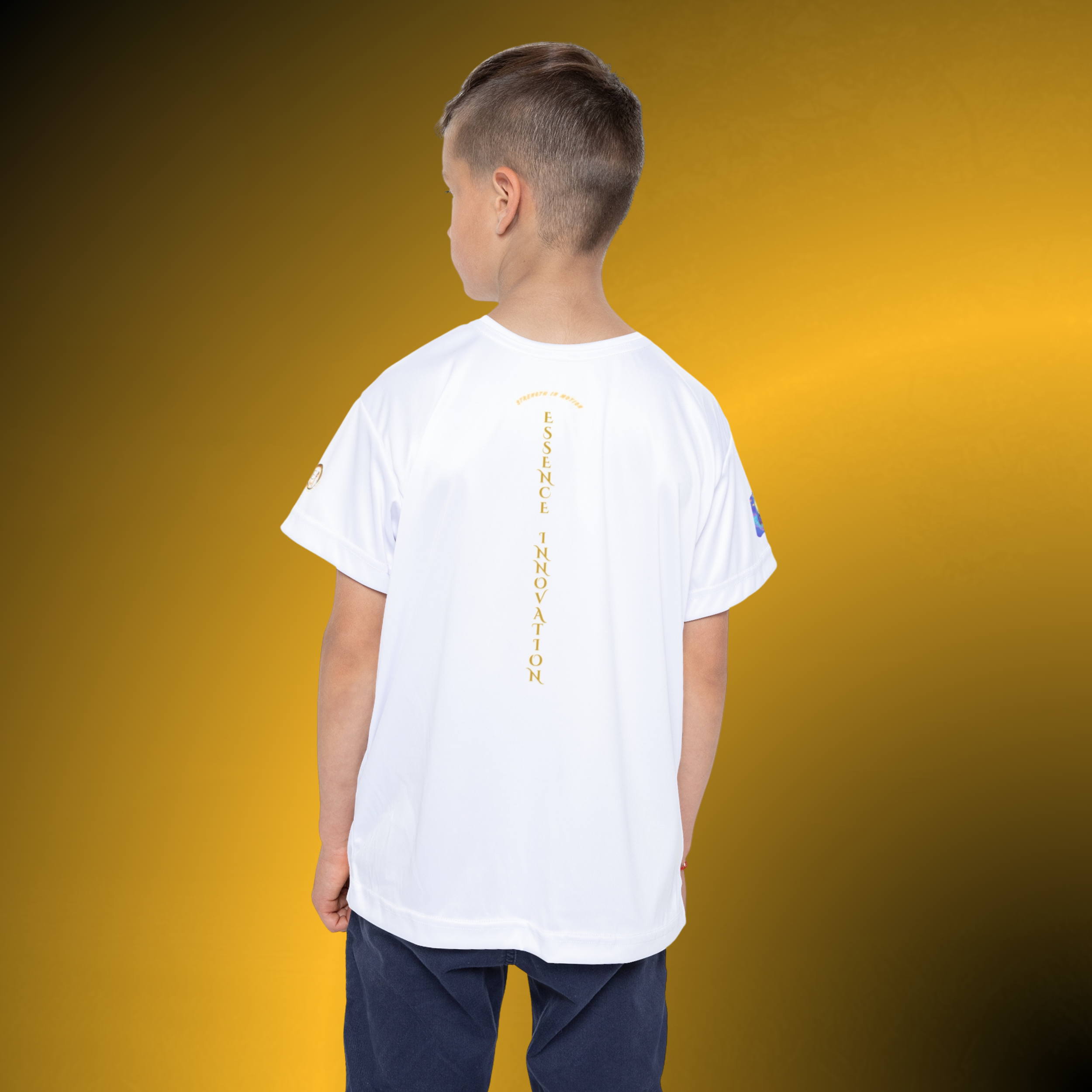 L0462 - Essence Innovation Elite Boys Jersey White VI | Youth Performance Athletic Shirt | Essence Innovation®