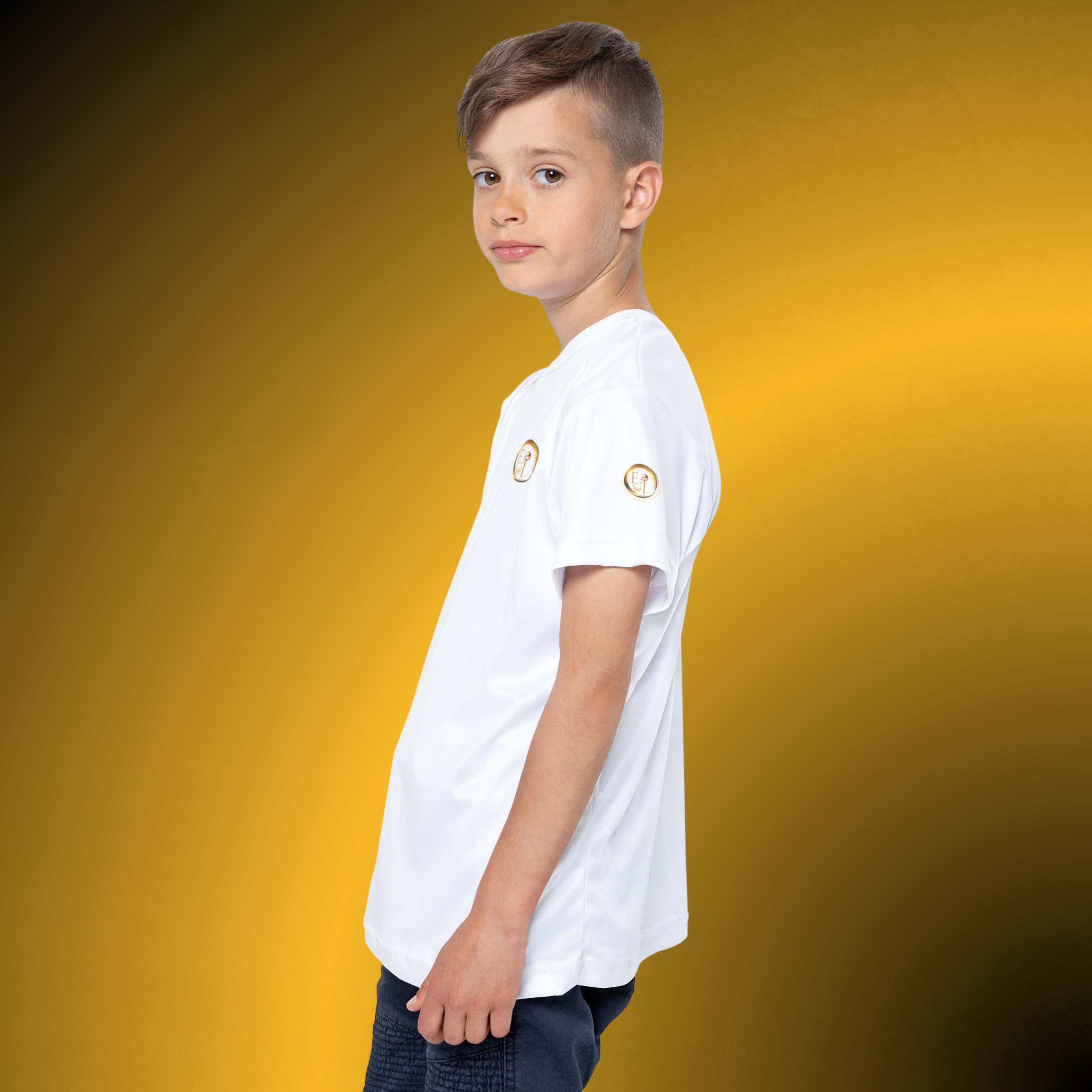 L0463 - Essence Innovation Elite Boys Jersey White VI | Youth Performance Athletic Shirt | Essence Innovation®