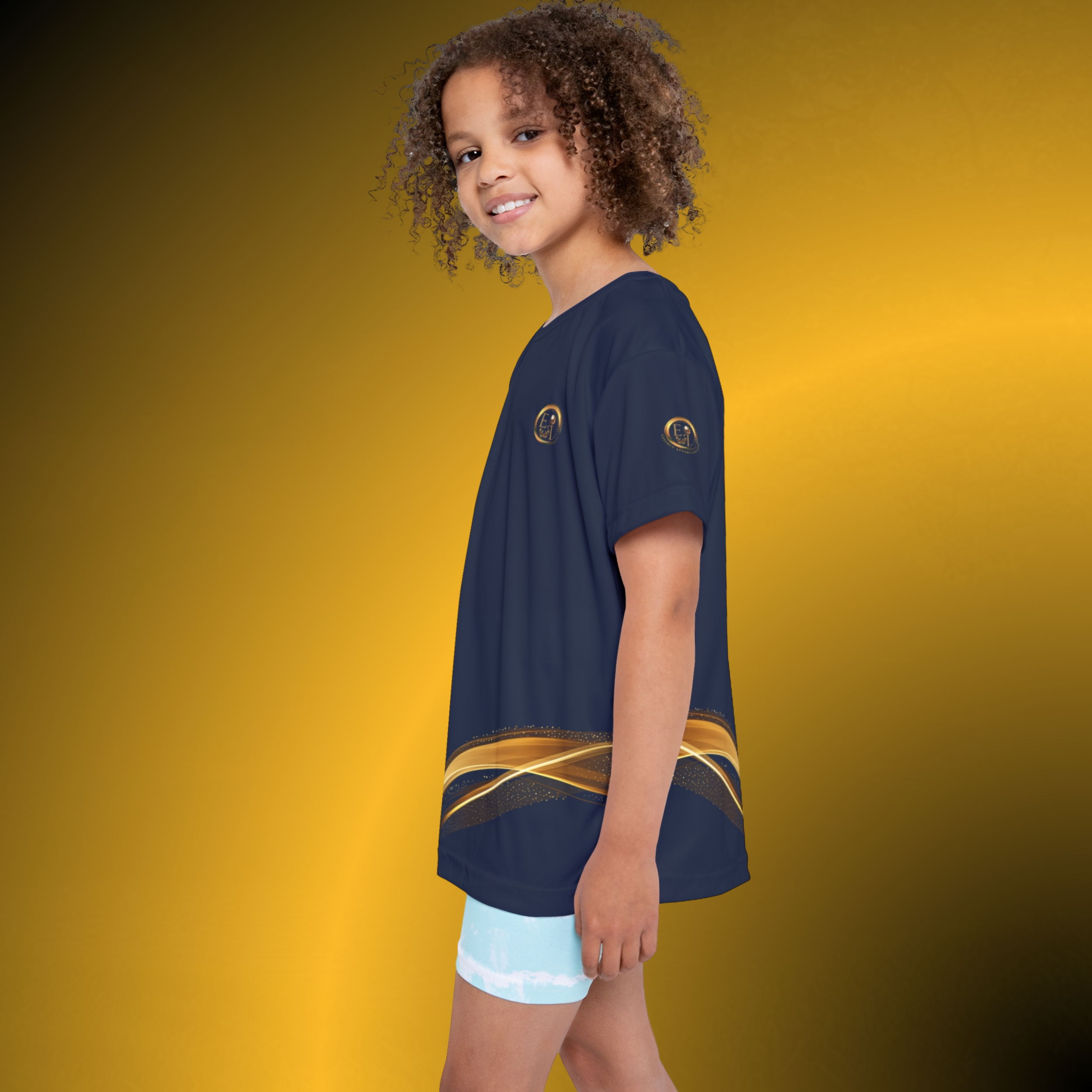 L0503 - Essence Innovation Elite Girls Jersey Navy VIII | Girls Performance Athletic Tee | Essence Innovation®.