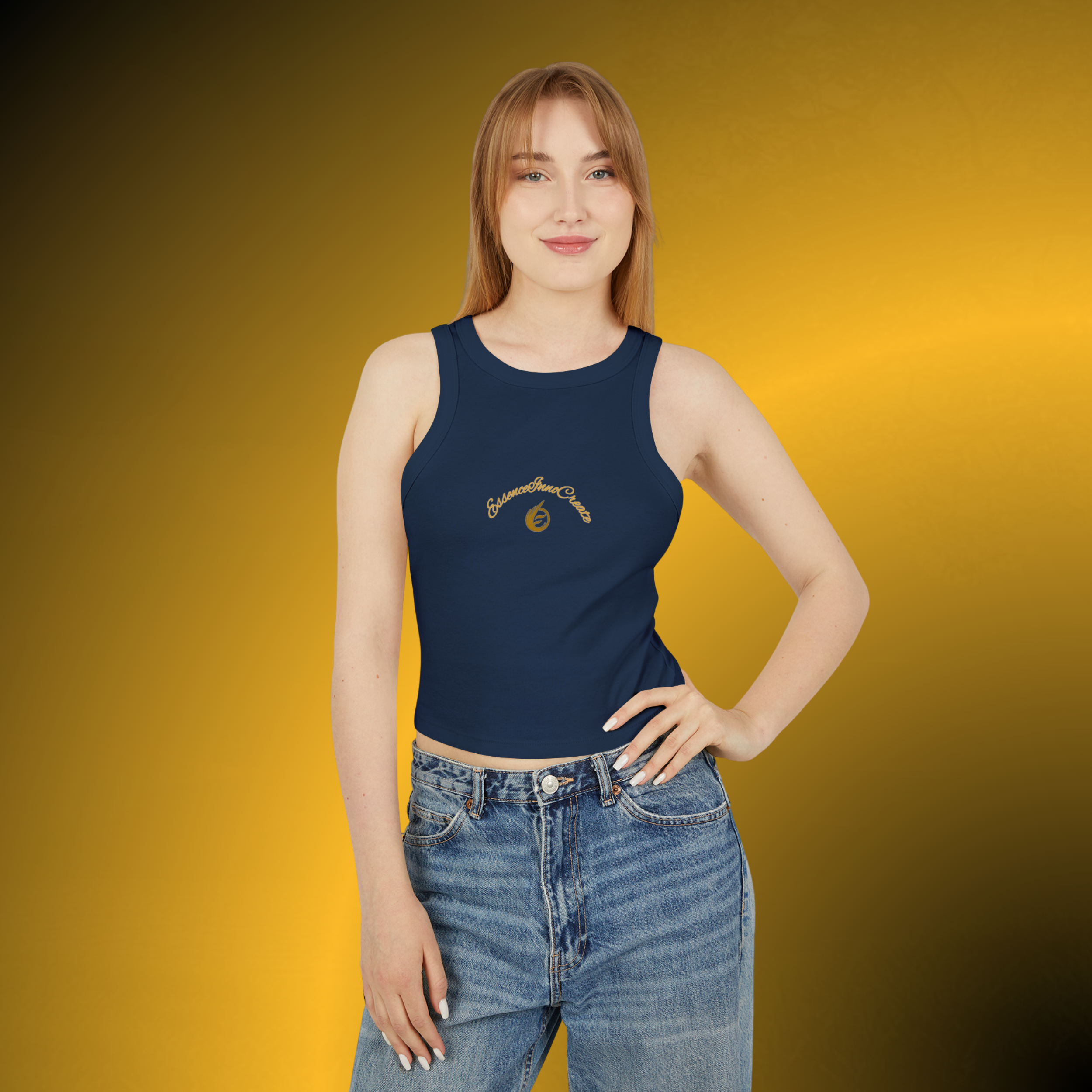 T0273 - Essence Innovation Core Ribbed Crop Tank | EssenceInnoCreate® Core