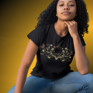 T0857 - Essence Innovation Botanical Crest Tee | Botanical Collection | Essence Innovation®