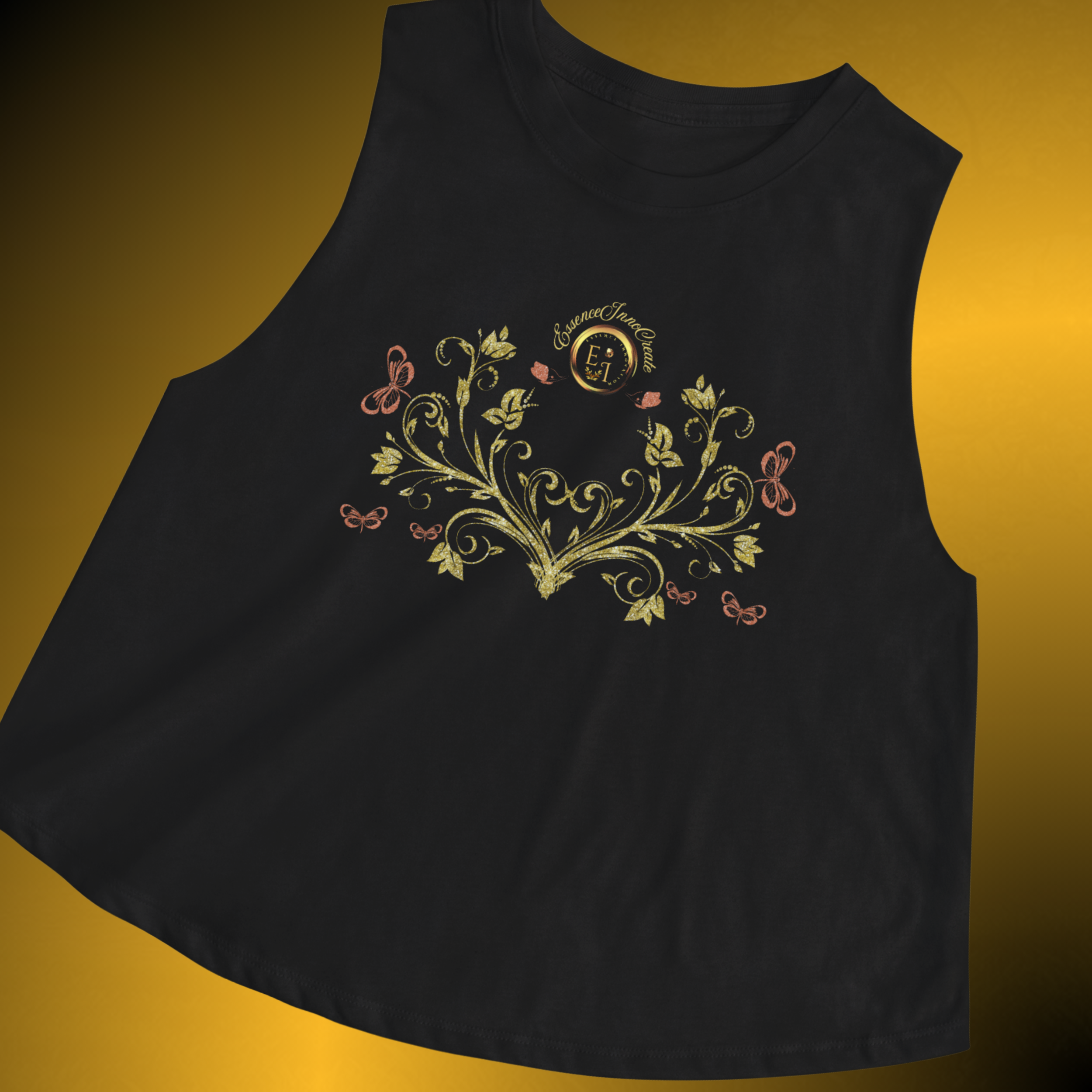 T0873 - Essence Innovation Botanical Crest Racerback Tank | Botanical Collection | Essence Innovation®
